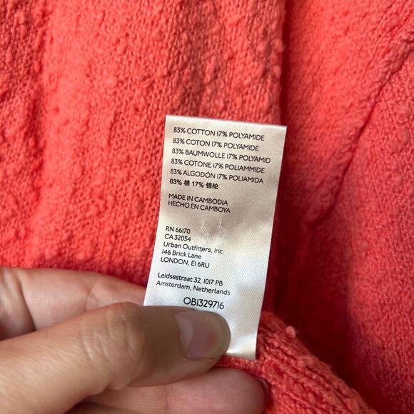 Free People Found My Friend Cardigan in Coral Orange Size S - Picture 7 of 7
